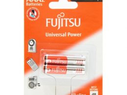 باتری نیم قلمی آلکالاین Universal Power دوتایی مارک FUJITSU
