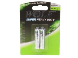 باتری نیم قلمی SUPER HEAVY DUTY دوتایی مارک WOLF