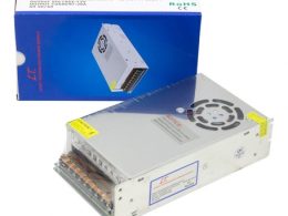 تغذیه سوئیچینگ فلزی 12 ولت 20 آمپر 12v-20A فن دار مارک LT