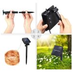 ریسه LED مفتولی باغچه‌ای RGB دارای پنل خورشیدی - Image 7