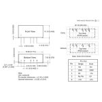 مبدل افزاینده روبردی ایزوله 12V به 24V توان 2W مدل B1224S-2WR3 مارک Hi-Link - Image 2
