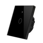 کلید تک پل هوشمند لمسی TUYA مشکی با قابلیت کنترل از طریق WiFi و RF