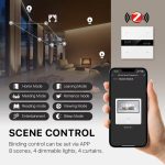 کلید چهار پل هوشمند TUYA مشکی دارای نمایشگر با ارتباط ZigBee مدل M8 PRO - Image 5