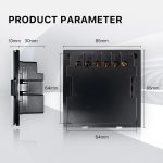 کلید چهار پل هوشمند TUYA مشکی دارای نمایشگر با ارتباط ZigBee مدل M8 PRO - Image 10