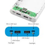 کیس پاوربانک 20000mAh دو خروجی USB به همراه نمایشگر و برد 8 باتری مدل C18 - Image 4