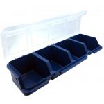 جعبه قطعات چهارخانه آبی آذران سایز 300x110x60mm