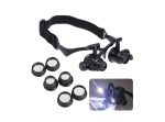 ذره بین عینکی دوچشمی 4 لنز 10X,15X, 20X,25X مدل 9892GJ - Image 2