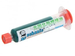 رنگ محافظ مدار چاپی UV سبز 10cc مارک Mechanic