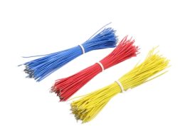 سیم افشان سایز 0.25 آبی 15cm دو سر لخت بسته100 تایی