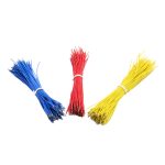 سیم افشان سایز 0.25 زرد 15cm دو سر لخت بسته100 تایی - Image 2