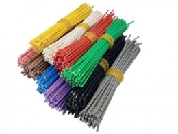 سیم افشان سایز 0.25 قهوه ای 15cm دو سر لخت بسته50 تایی