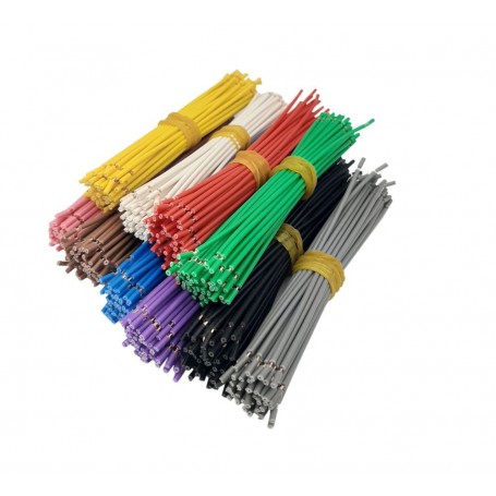 سیم افشان سایز 0.25، رنگ قهوه ای، طول 15 سانتی‌متر، دو سر لخت، بسته 50 تایی