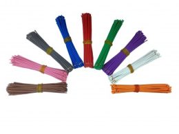 سیم افشان سایز 0.25 نارنجی 10cm دو سر لخت بسته50 تایی