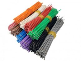 سیم افشان سایز 0.25 نارنجی 15cm دو سر لخت بسته50 تایی