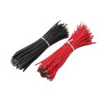 سیم افشان سایز 0.5 قرمز 15cm یک سر لخت بسته100 تایی
