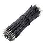 سیم افشان سایز 0.5 مشکی 10cm دو سر قلع اندود بسته100 تایی