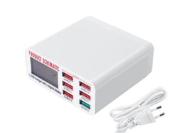 شارژر و تستر USB رومیزی 6 خروجی مدل WLX-896