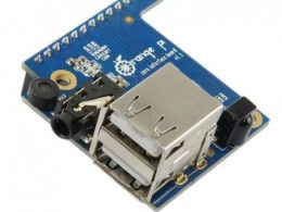 شیلد برد Orange Pi Zero دارای دو پورت USB ، رسیور IR ، میکروفن و خروجی AV