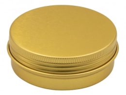 قوطی فلزی طلایی 30ml سایز 52x20mm