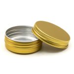 قوطی فلزی طلایی 30ml سایز 52x20mm - Image 2