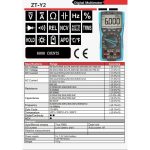 مولتی متر اتورنج دیجیتال ZOYI مدل ZT-Y2 - Image 10