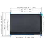 نمایشگر 7 اینچ لمسی دارای ورودی HDMI مناسب برای انواع برد های دارای پورت HDMI رزولوشن 1024x600 - Image 5