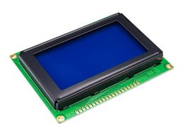 نمایشگر GLCD 64x128 گرافیکی بک لایت آبی با درایور KS108 فریم بزرگ