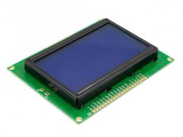 نمایشگر GLCD 64x128 گرافیکی بک لایت آبی با درایور KS108 فریم کوچک