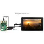 نمایشگر7 اینچ لمسی دارای ورودی HDMI و MINIHDMI رزولوشن 1024X600 شرکت WAVESHARE - Image 9