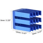 هیت سینک مخصوص پردازنده و تراشه های SMD آبی سایز 9x9x12mm - Image 9