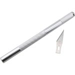 کاتر قلمی بدنه فلزی نقره ای طول 14cm - Image 2