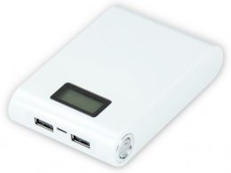 کیس پاوربانک 12000mAh دو خروجی USB به همراه نمایشگر و برد 4 باتری