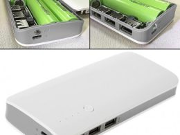 کیس پاوربانک سه خروجی USB به همراه برد 5 باتری