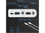 کیس پاوربانک فست شارژ VQ8 سه ورودی Micro - Type-C - Lightning و دو خروجی USB - Image 4