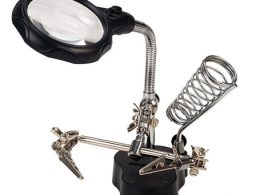 گیره مونتاژ ذره بین دار بزرگ به همراه پایه هویه TE-801