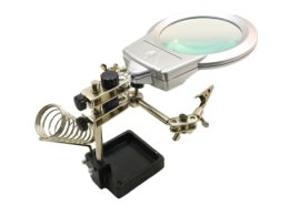 گیره مونتاژ ذره بین دار به همراه پایه هویه مدل JM508-A