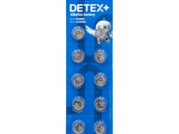 باتری سکه ای آلکالاین AG10 ورق 10 تایی مارک DETEX