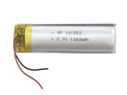 باتری لیتیوم پلیمر 3.7v ظرفیت 1000mAh کد 101550