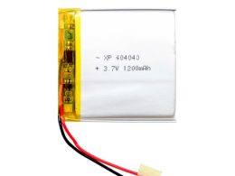 باتری لیتیوم پلیمر 3.7v ظرفیت 1200mAh کد 404040
