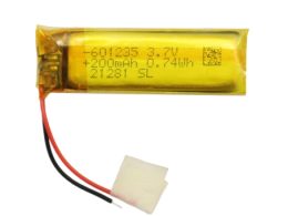 باتری لیتیوم پلیمر 3.7v ظرفیت 200mAh کد 601235