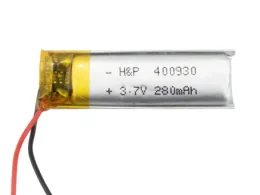 باتری لیتیوم پلیمر 3.7v ظرفیت 280mAh کد 400930