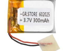 باتری لیتیوم پلیمر 3.7v ظرفیت 300mAh مارک GR.STORE کد 602025