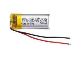 باتری لیتیوم پلیمر 3.7v ظرفیت 350mAh کد 701230
