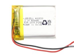 باتری لیتیوم پلیمر 3.7v ظرفیت 400mAh کد 402530