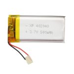 باتری لیتیوم پلیمر 3.7v ظرفیت 500mAh کد 402040