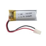 باتری لیتیوم پلیمر 3.7v ظرفیت 500mAh کد 701230