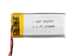 باتری لیتیوم پلیمر 3.7v ظرفیت 600mAh کد 402040