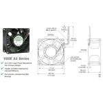 جت فن 12V-0.6A قاب دار سایز 8x8x3.8cm مارک Nidec مدل V80E12BHA5 - تصویر 4