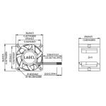 جت فن 12V-0.75A سایز 3.6X3.6X2.8cm چهار سیمه مدل FFB03612EHN مارک DELTA - تصویر 3