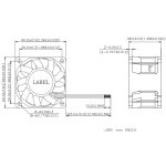 جت فن 24V-0.57A سایز 6X6X3.8cm مدل FFB0624EHE مارک DELTA - تصویر 3